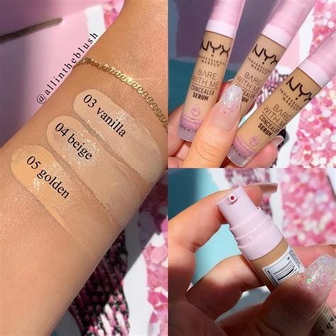 bare   concealer serum  nyx review swatches
