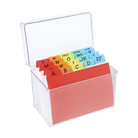 jburrows index card file box   mm clear officeworks