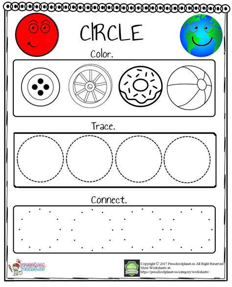 circle worksheet  preschool preschoolplanet fac