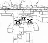 Minecraft Coloring Pages Printable Zombies Zombie Print Kids School Sheets sketch template