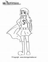 Coloring Pages Girl Super Superhero Printable Girls Fantasy Easy Drawing Kids Printables Thank Please Library Clipart Comments Adults sketch template