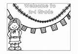 Grade Coloring 3rd Pages First School Name Back Preview sketch template