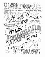 Thou Hymn 8x10 sketch template