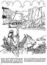 Coloring Pages Colouring Trapper Dover Publications Mountain Man Adult Sheets Books Native Color Past Western Trapping Americans Template Men Printable sketch template