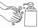 Hands Washing Coloring Hand Pages Wash Soap Printable Drawing Kids Sanitizer Germ Para Colouring Ausmalen Lavar Color Sink Da Sheets sketch template