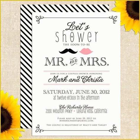 Couples Wedding Shower Invitations Templates Free Of Free Bridal Shower