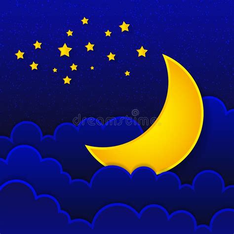 retro illustrazione  una buona notte sorridente della luna