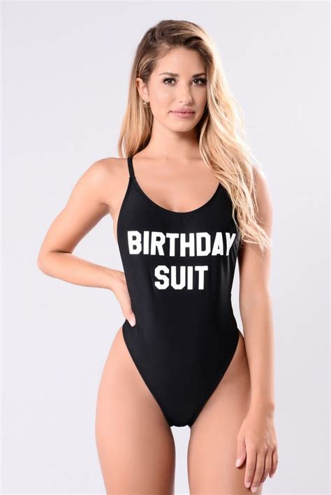 birthday suit swimsuit black fashion nova swim in