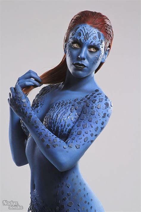 Bodypaint Cosplay Mística Cosplay Marvel X Men