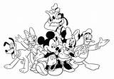 Mickey Mouse Coloring Pages Disney Clubhouse Disneyland Friends Toodles Walt Family Drawing Minnie Kids Pluto Sheets Donald Printable Rides Goofy sketch template