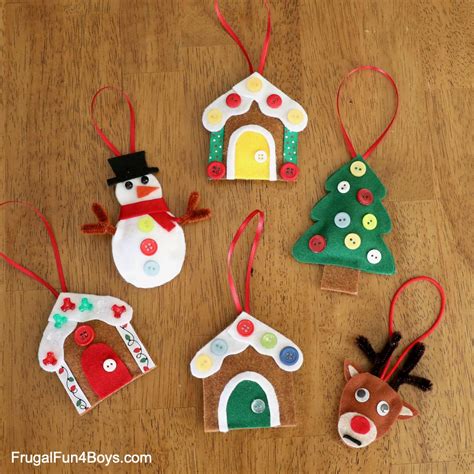 adorable felt christmas ornaments  patterns frugal fun  boys