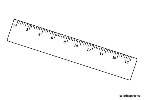 Ruler Coloring Page Coloring Pages School Template Ruler