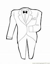 Coloring Tuxedo Pages Clothing Printable Template Suits Shirt Kids Mens Overalls Coloringpages101 Color 5kb 792px Popular sketch template