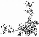 Corner Flower Border Daisy Chain Clipart Borders Drawing Floral Tattoo Pattern Board Center Want Adapt Something Next Daisies Ankle Clip sketch template