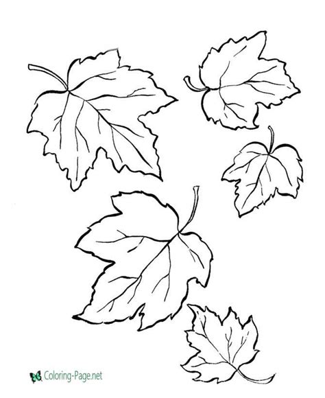 printable tree leaves coloring pages