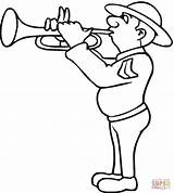 Veterans Coloring Trumpet Veteran Pages Man Printable sketch template