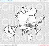 Running Briefcase Businessman Outline Late Coloring Illustration Rf Royalty Clipart Toon Hit Clip sketch template