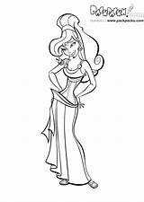 Megara Pages Para Hercules Dibujos Coloring Template sketch template