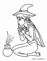 Potion Coloring Witch Pages Tests Sorceress Print Halloween Hellokids Color Online Lovely Testing sketch template