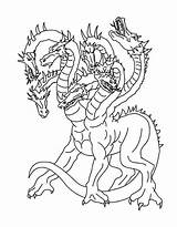Coloring Pages Greek Mythology Creatures God Hydra Creature Zeus Dragon Drawing Animals Monsters Mania Legends Template Made Mythological Getcolorings Getdrawings sketch template