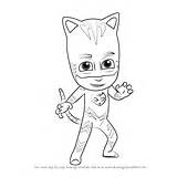 Masks Pj Catboy Draw Step Drawing Tv Drawingtutorials101 Tutorials Cartoon Tutorial sketch template