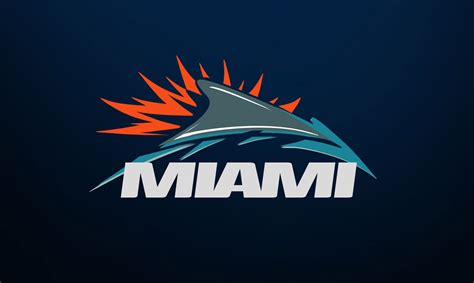 miami marlins logo  shown   dark background   orange  blue starburst