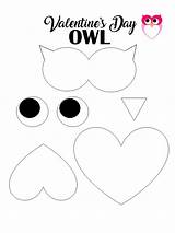 Owl Valentine Printable Valentines Crafts Coloring Kids Pages Color Templates Simple Project Card Cut Craft Template Paste Cards Print Heart sketch template