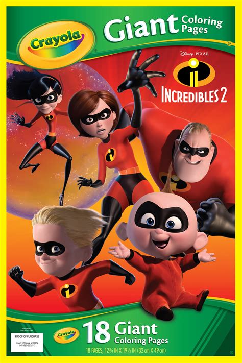 crayola giant coloring pages featuring disneys incredibles  walmart