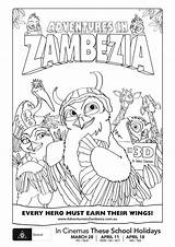 Zambezia Coloring Pages Visit Adventures Creative sketch template