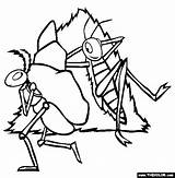 Grasshopper Ant Coloring Pages Fables Aesop Drawing Outline Fable Online Cartoon Color Aesops Clipart Cliparts Ants Kids Clipartpanda Clip Library sketch template