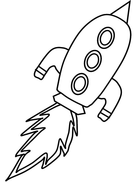 rocket ship coloring page clipart