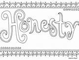 Honesty Coloring Pages Doodle Word Alley Sheets Color Printable Bible Popular Print Quote Getcolorings sketch template