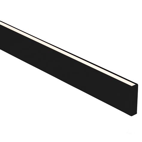 hv  blk black side mounted aluminium profile