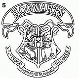 Coloring Hogwarts Crest Pages Harry Potter Colouring Kids Popular Hogwart Search sketch template