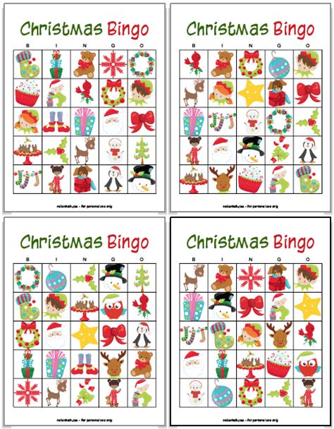 printable christmas bingo  artisan life