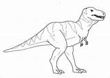 Dinosaurs Tyrannosaurus Coloringbay sketch template