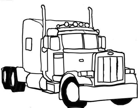 semi truck coloring pages  good  drawing    truck