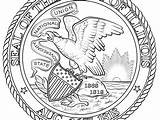 State Washington Coloring Pages Flag Seal Presidential Getcolorings Color Getdrawings Printable sketch template