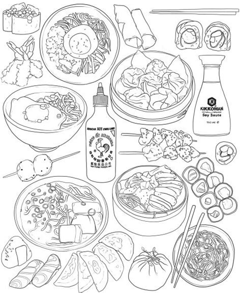 endlesstakeout food coloring pages cute coloring pages coloring