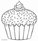 Cupcake Coloring Pages Print Getcolorings Printable Color sketch template