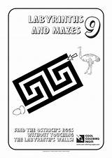 Coloring Pages Cool Maze Labyrinths Mazes Labyrinth Educational Kids sketch template