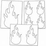 Flame Printable Stencils Stencil Template Cliparts Fire Cut Paper Print Printout Shapes Printabletreats Birthday Shape Library Clipart Man Choose Board sketch template