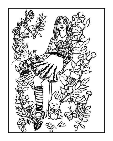 secret garden coloring book page  fractalbee  deviantart