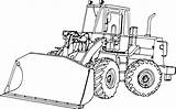 Drawing Loader Clipart Tractor Front End Excavator Outline Bulldozer Payloader Backhoe Clip Pages Wheel Getdrawings Coloring Simple Cat Template Drawings sketch template