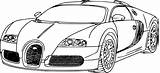 Bugatti Veyron Chiron Malvorlagen Kleurplaat Kleurplaten Getdrawings Bugattiveyron Rennautos Lamborghini sketch template