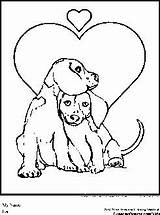 Coloring Pages Puppy Valentines Valentine Ginormasource sketch template