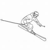 Skifahren Kleurplaat Ausmalbild Kleurplaten Volwassenen Skis Kostenlos Erste sketch template