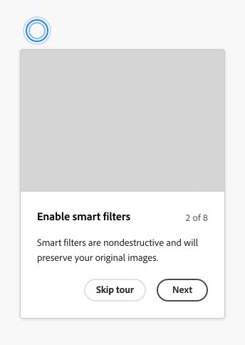 key  showing coach mark  image title enable smart filters description smart filters