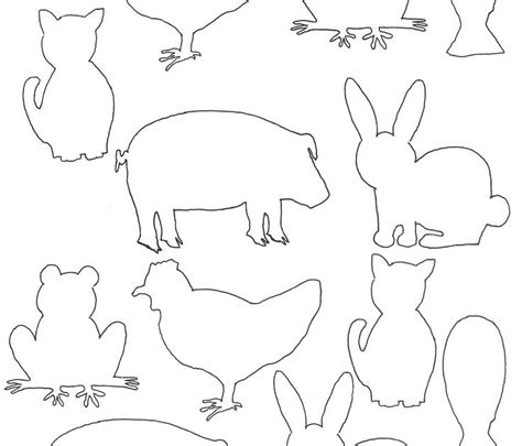 animal shapes  cut  coloring home coloring pages