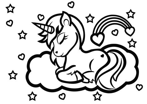 printable unicorn coloring pages therealxoler